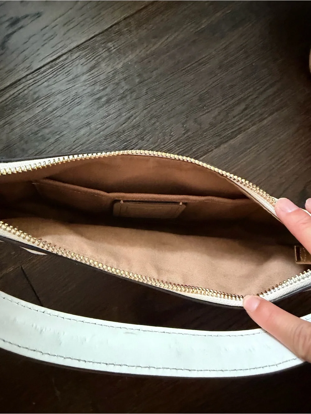 Coach ~ mini payton shoulder bag in white signature canvas